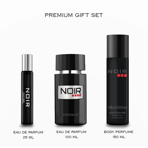 MOCEMSA NOIR GIFT SET -EDP 100ML AND TRAVEL SIZE 25ML AND DEO 150ML