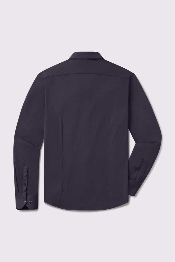 Motive Dress Shirt - Navy - photo from back flat lay #color_navy