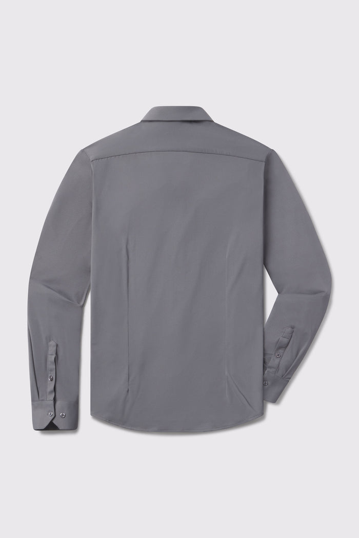 Motive Dress Shirt - Gray - photo from back flat lay #color_gray