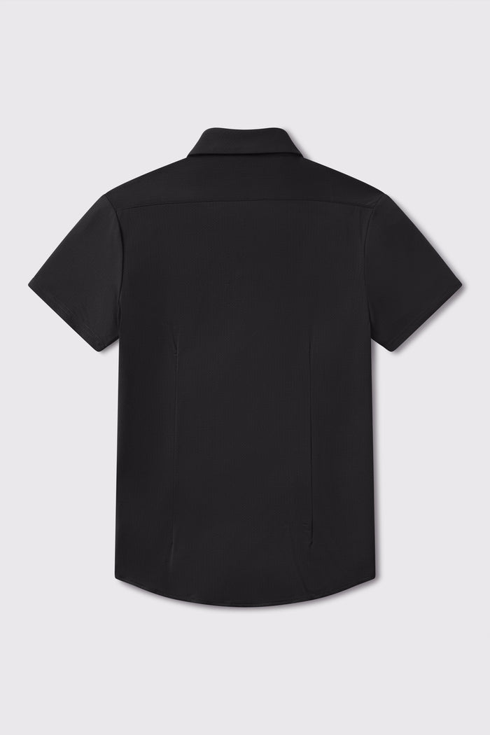 Motive Dress Shirt - Black - photo from back flat lay #color_black