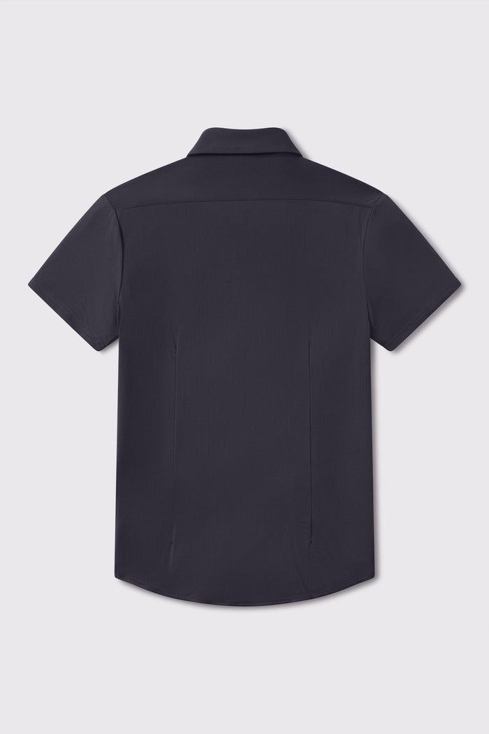 Motive Dress Shirt - Navy - photo from back flat lay #color_navy