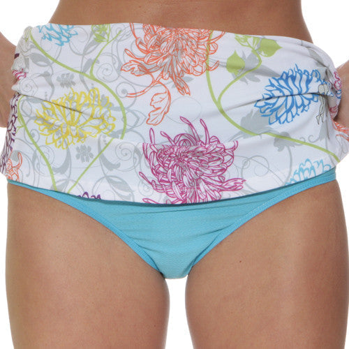 mums in bloom running skirt azure brief