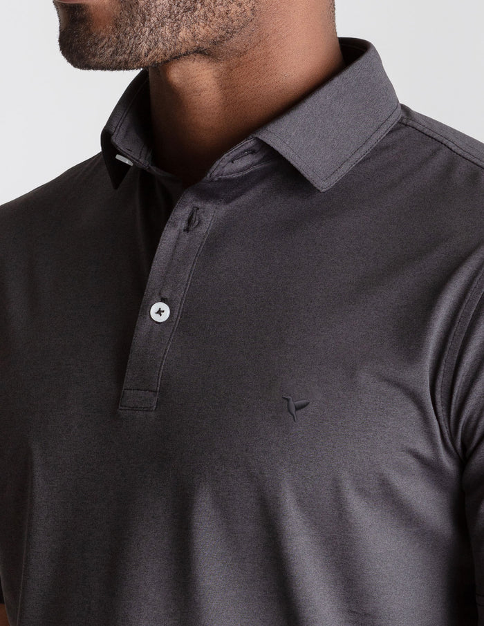 NoFlop Golf Polo - Black Heather (The Tiger Woulds)