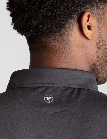 NoFlop Golf Polo - Black Heather (The Tiger Woulds)
