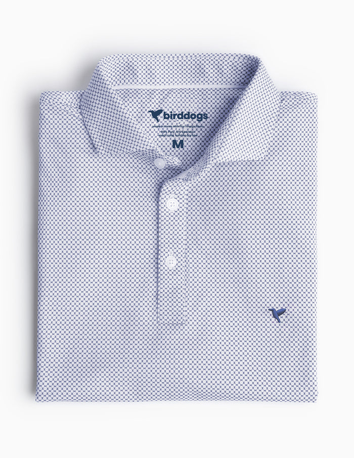 NoFlop Golf Polo - Blue Bowtie (The Texas Wedge Enthusiast)
