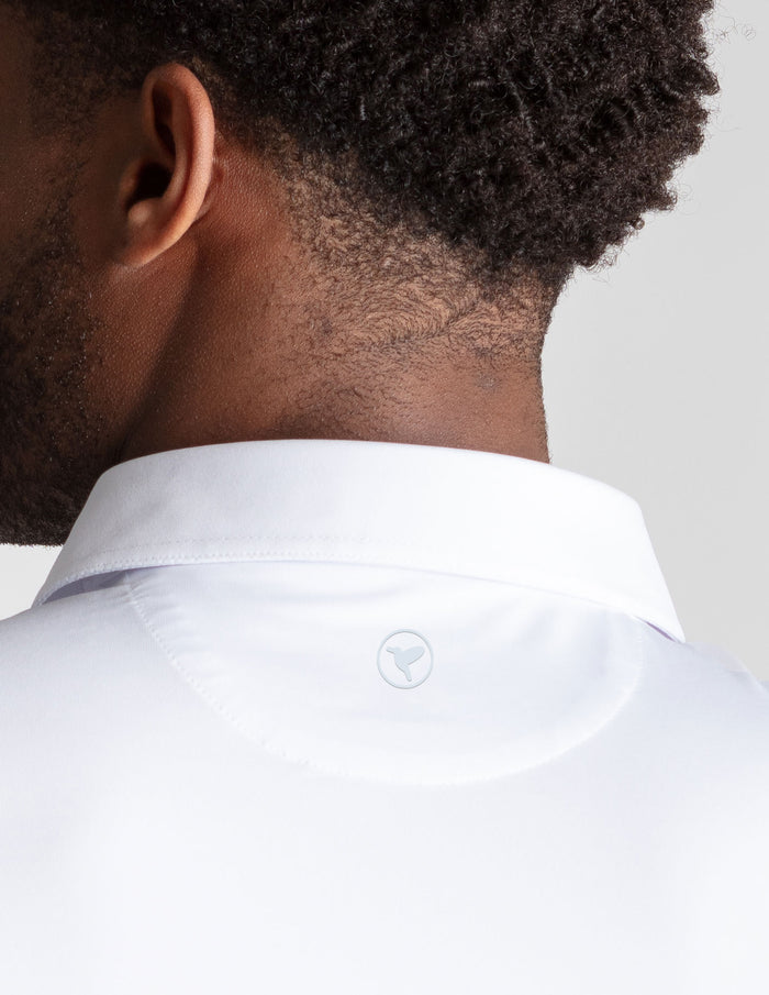 NoFlop Golf Polo - Club White (The Baby Fade)