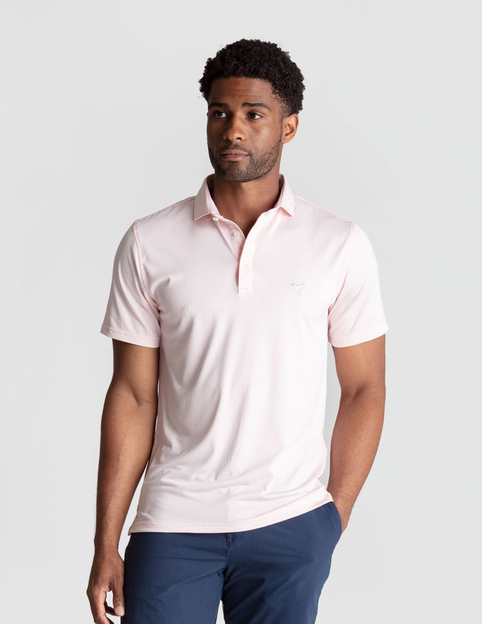 NoFlop Golf Polo - Creamsicle Stripes (The Shankapotomus)