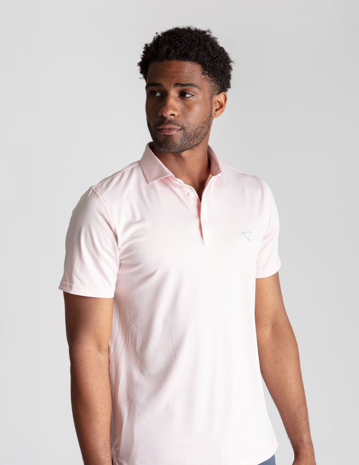 NoFlop Golf Polo - Creamsicle Stripes (The Shankapotomus)