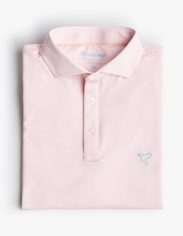 NoFlop Golf Polo - Creamsicle Stripes (The Shankapotomus)