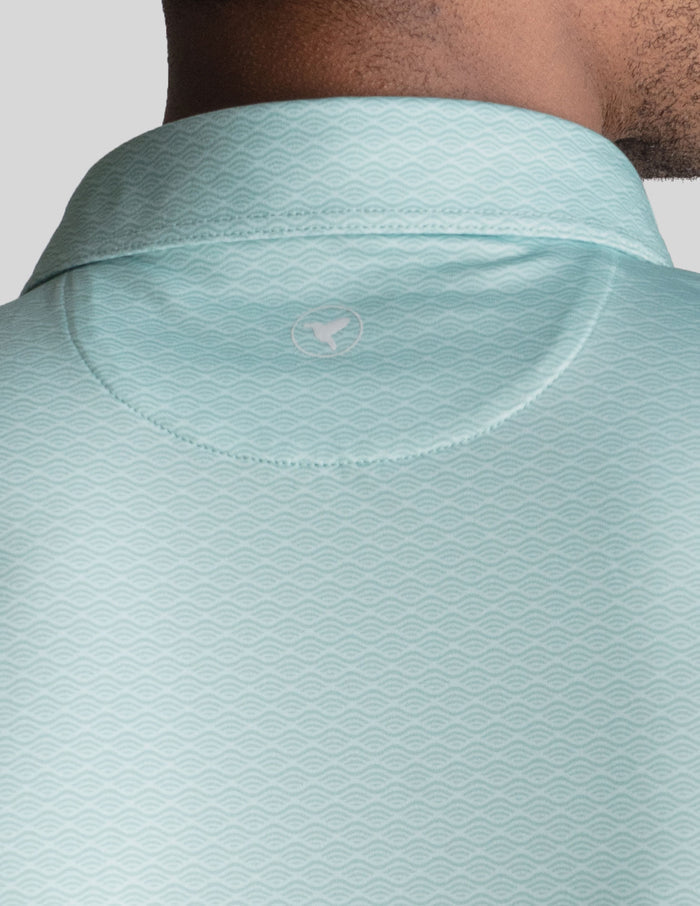 NoFlop Golf Polo - Link Swell Green (The 18th & Aperol)