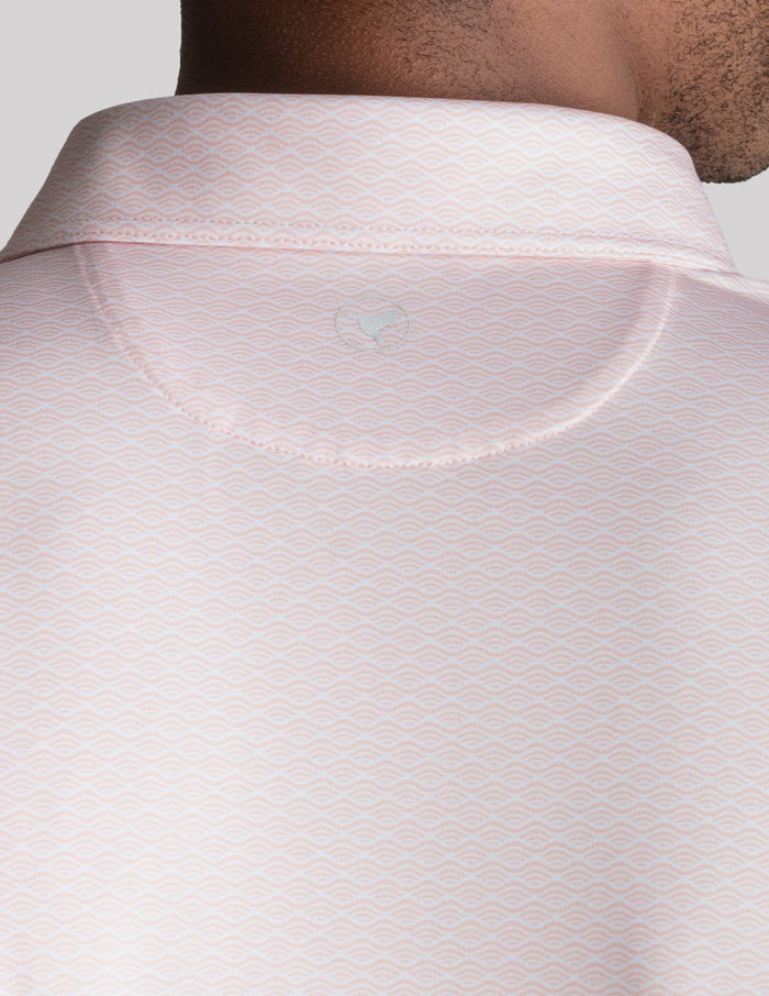 NoFlop Golf Polo - Link Swell Orange (The Nine & Wine Crew)