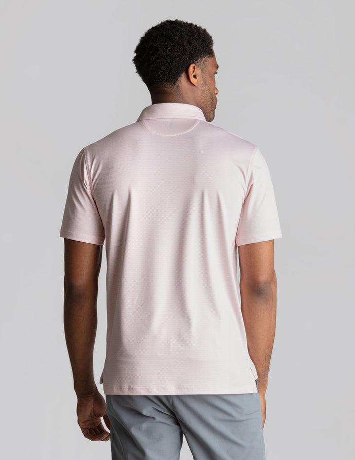 NoFlop Golf Polo - Link Swell Orange (The Nine & Wine Crew)