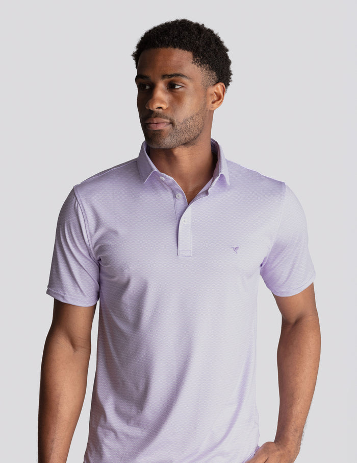 NoFlop Golf Polo - Link Swell Purple (The Cart Cooler Captain)