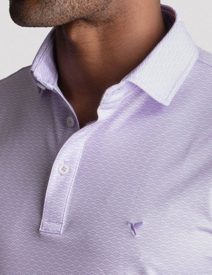 NoFlop Golf Polo - Link Swell Purple (The Cart Cooler Captain)