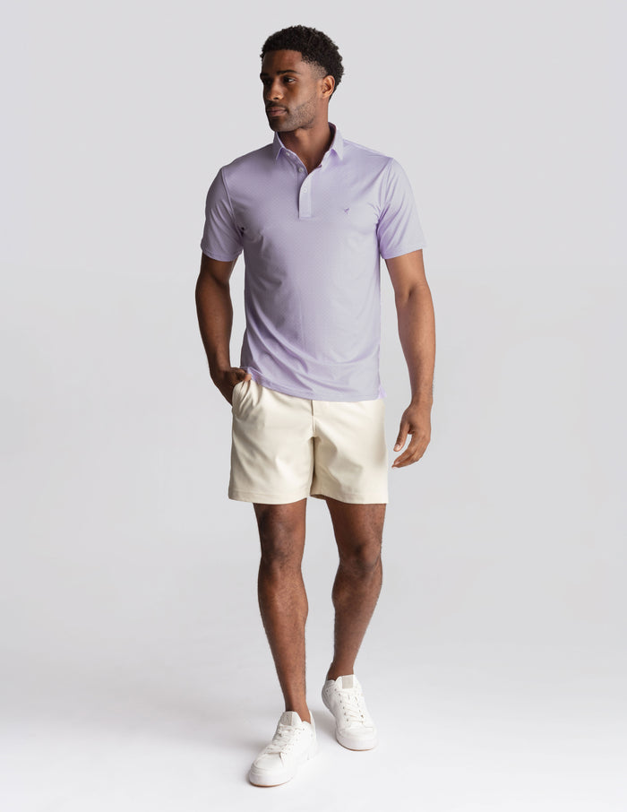 NoFlop Golf Polo - Link Swell Purple (The Cart Cooler Captain)
