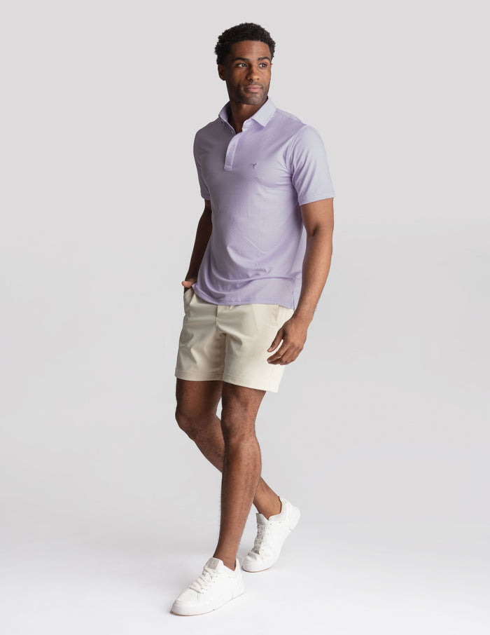 NoFlop Golf Polo - Link Swell Purple (The Cart Cooler Captain)