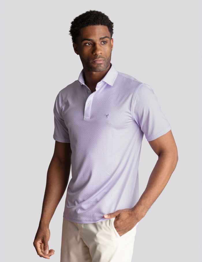 NoFlop Golf Polo - Link Swell Purple (The Cart Cooler Captain)