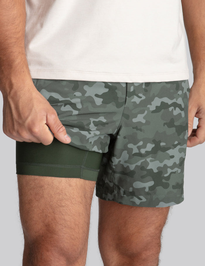 Original Gym Shorts - Green Camo (The Game Wardens)