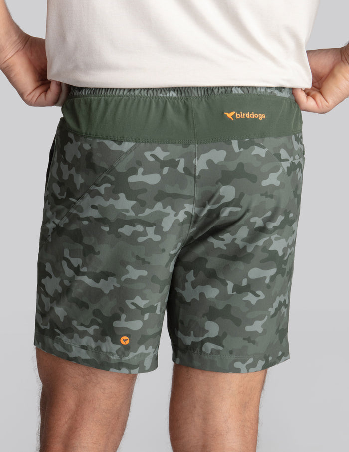 Original Gym Shorts - Green Camo (The Game Wardens)