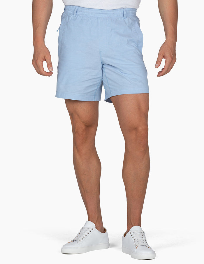 birddogs-baby-blue-oxford-shorts-on-model-front