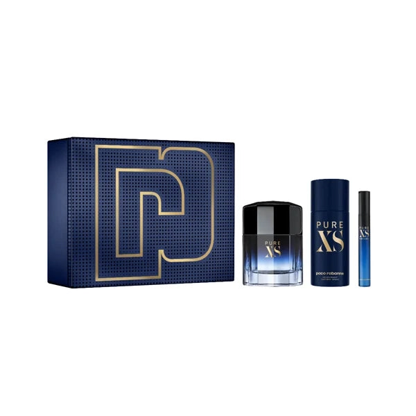 Pao Rabanne Pure Xs Eau de Toilette 100ml With Deodorant 150ml And Travel Spray 10ml
