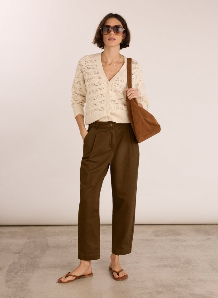 Paola Organic Cotton Chino - Milk Chocolate Baukjen