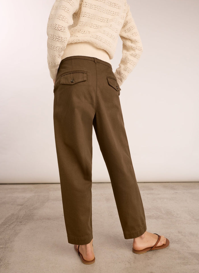 Paola Organic Cotton Chino - Milk Chocolate Baukjen