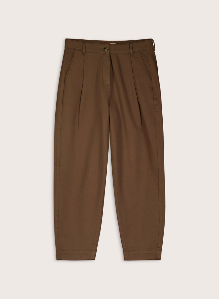 Paola Organic Cotton Chino - Milk Chocolate Baukjen