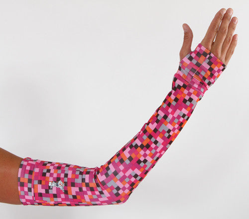 pink pixel compression sleeves