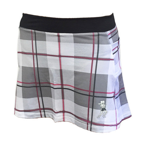 pink plaid running skirt