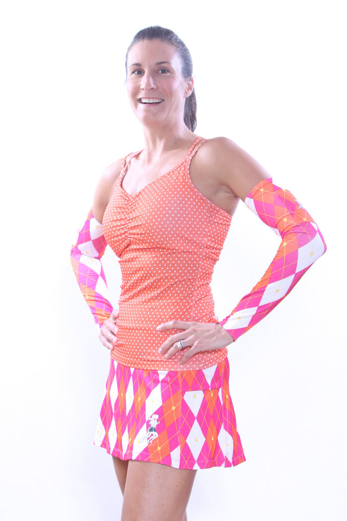 Preppy Pink Argyle Running Skirt
