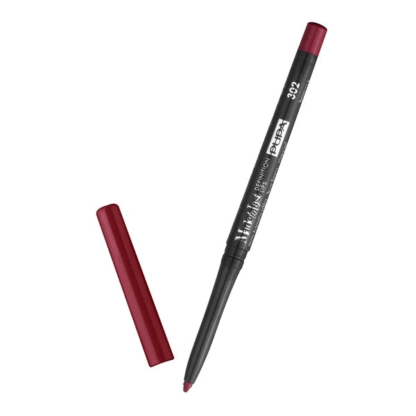 Pupa Milano Made To Last Definition Lips Automatic Lip Pencil Extreme Staying Power - Waterproof -302-Chic Burgundy 0.35gm#Shade_Chic Burgundy