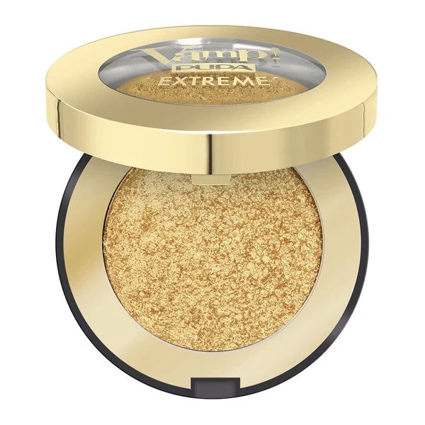 Pupa Milano Vamp! Extreme Creamy Powder Eyeshadow Dramatic Effect Pay-Off Extreme Gold 2.5gm#Shade_Extreme Gold