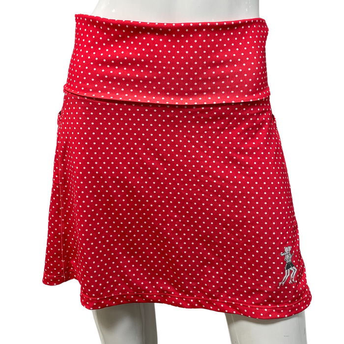 Red Dot Athletic Skirt Wide Waistband