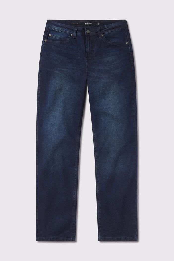 Relaxed Athletic Fit Jeans 2.0 - Medium Distressed - photo from front flat lay #color_medium-distressed