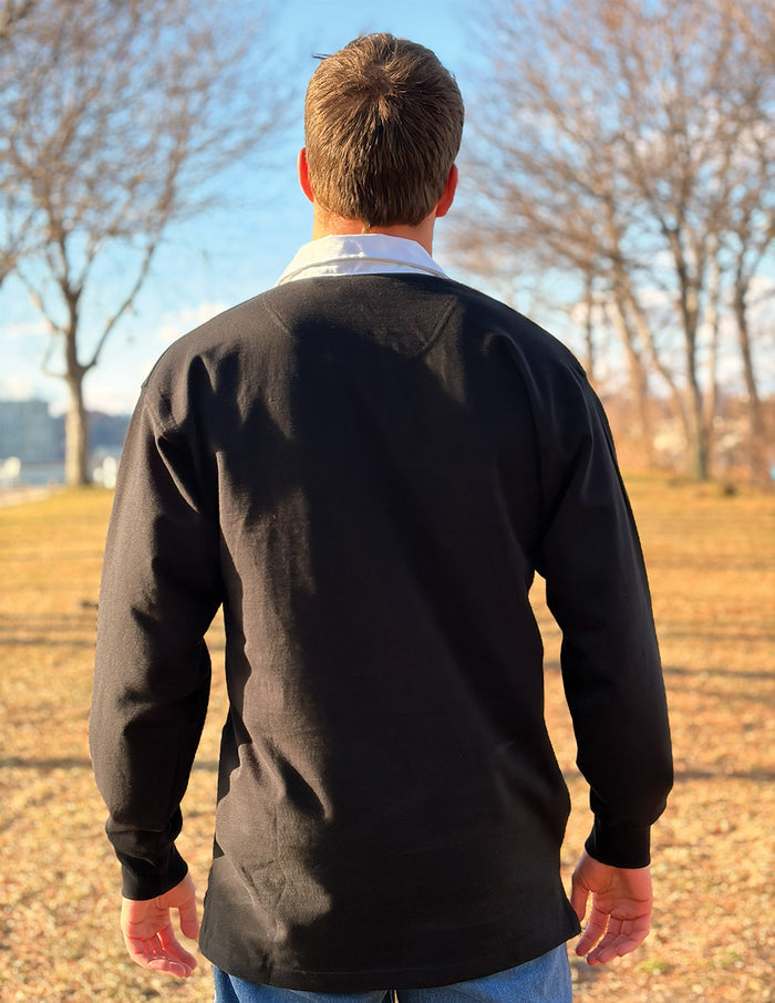 Rugby Shirt - Black Solid (The Kiwi)