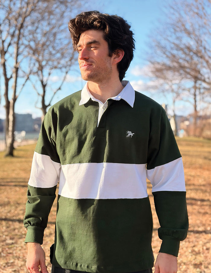 Rugby Shirt - Green & White (The Turf Burn)
