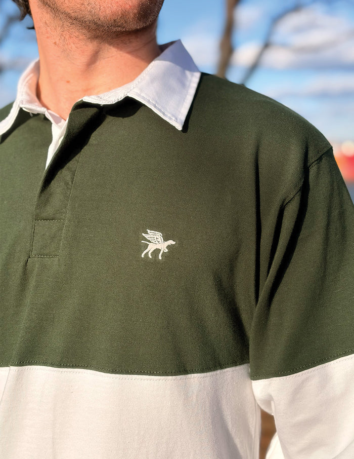 Rugby Shirt - Green & White (The Turf Burn)