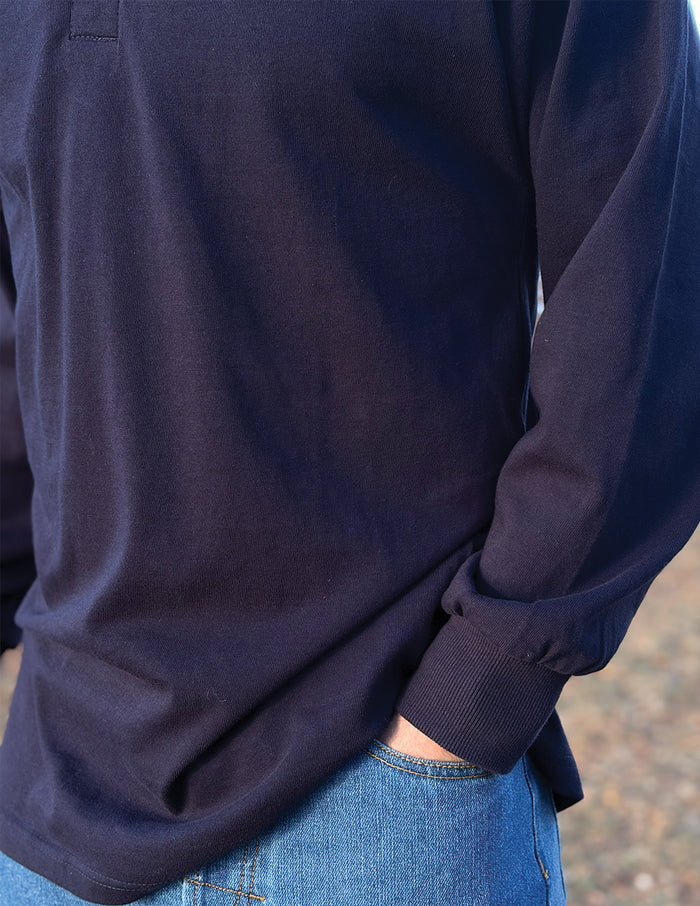 Rugby Shirt - Navy Solid (The Scrum Bucket)