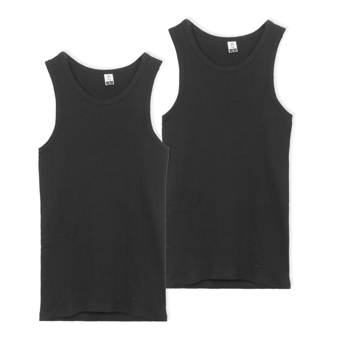 זוג גופיות קיץ שחורות גבר S-XXL