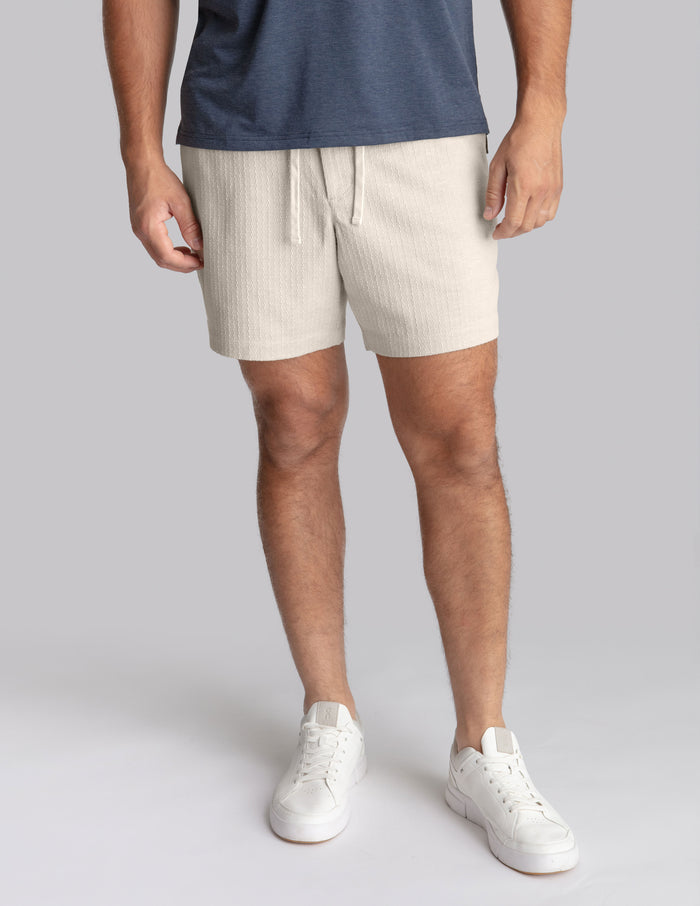 Sharehouse Shorts - Weekend Tally Cream (The Morning Debriefs)