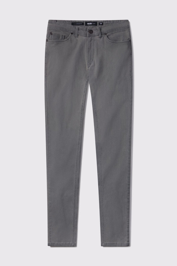Mens Slim Athletic Fit Jeans 2.0 -Cement - photo from front flat lay #color_cement