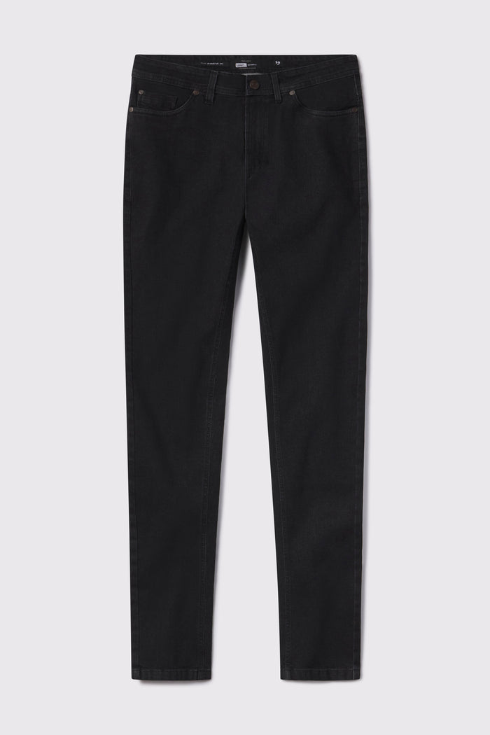 Mens Slim Athletic Fit Jeans 2.0-  Black - photo from front flat lay #color_black