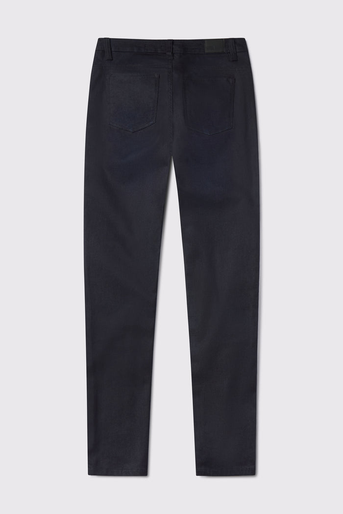 Mens Slim Athletic Fit Jeans 2.0 -Dark Distressed - photo from back flat lay #color_dark-distressed