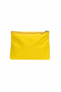Solid yellow makeup bag — bright yellow cosmetic pouch for travel, everyday use, and beauty essentials.