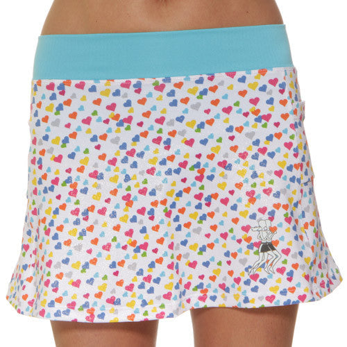 sparkle hearts running skirt