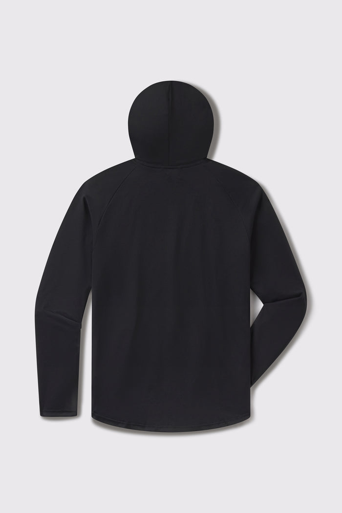 Stealth Hoodie - Black - photo from back flat lay #color_black
