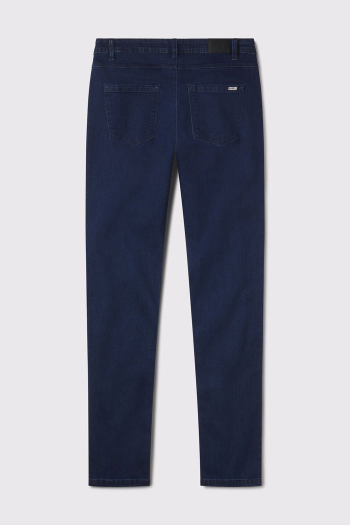 Mens Straight Athletic Fit Jeans 2.0 - Medium Wash - photo from back flat lay #color_medium-wash