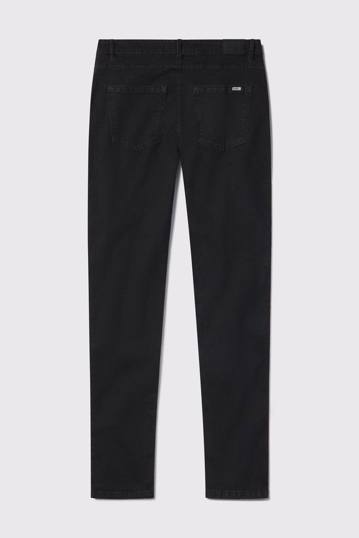 Mens Straight Athletic Fit Jeans 2.0 - Black - photo from back flat lay #color_black