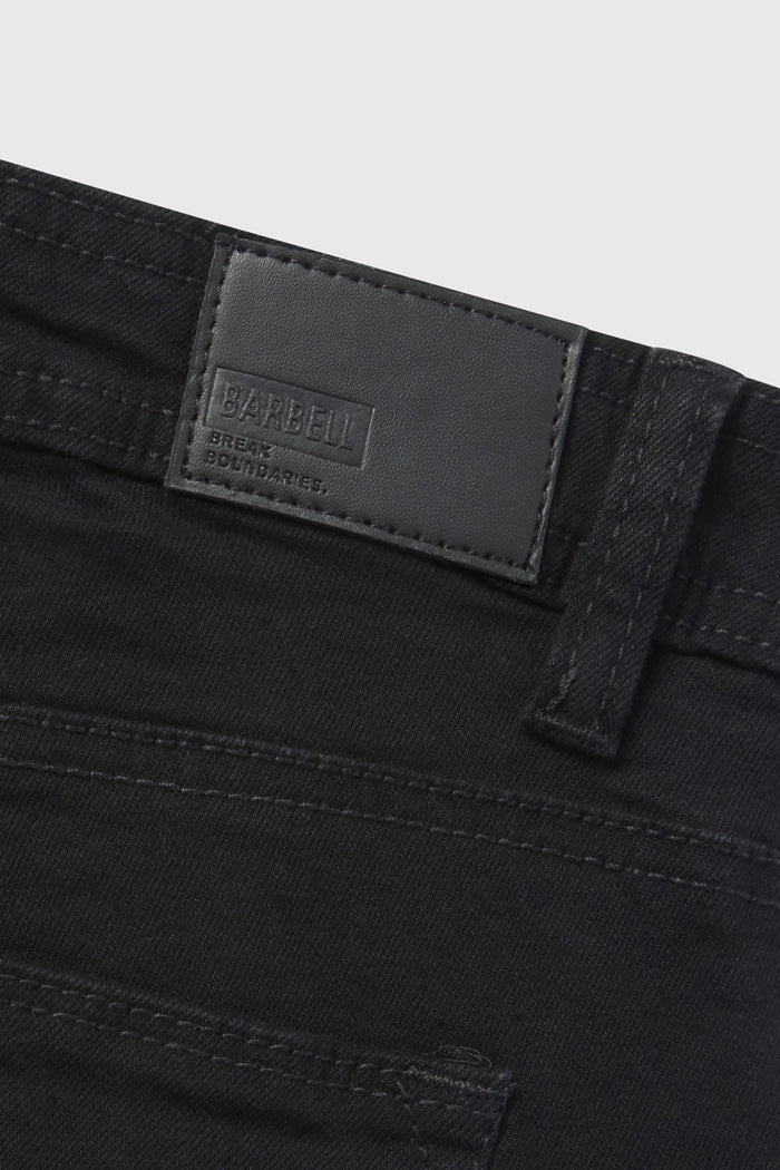 Mens Straight Athletic Fit Jeans 2.0 - Black - photo from patch detail #color_black